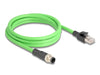 Delock 80427 M12 Cable D-Coded 4 Pin Male To Rj45 Male Pur (Tpu) 2 M