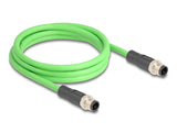 Delock 80417 M12 Cable D-Coded 4 Pin Male To Male Pur (Tpu) 2 M