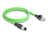 Delock 80421 M12 Cable A-Coded 8 Pin Male To Rj45 Male Pur (Tpu) 1 M