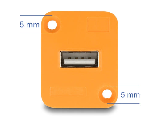 Delock 87999 D-Type Module Usb 2.0 Type-A Female To Female Orange