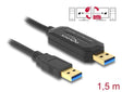 Delock 83647 Usb 5 Gbps Data Link Cable + Km Switch Type-A To Type-A 1.5 M