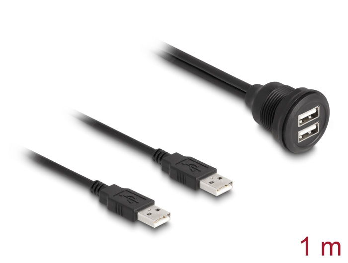 Delock 88104 Usb 2.0 Cable 2 X Usb Type-A Male To 2 X Usb Type-A Female