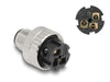 Delock 60539 M12 Connector 3 Pin Male For Mounting 90° Angled