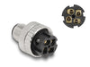 Delock 60540 M12 Connector A-Coded 4 Pin Male For Mounting 90° Angled Metal