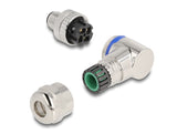 Delock 60540 M12 Connector A-Coded 4 Pin Male For Mounting 90° Angled Metal