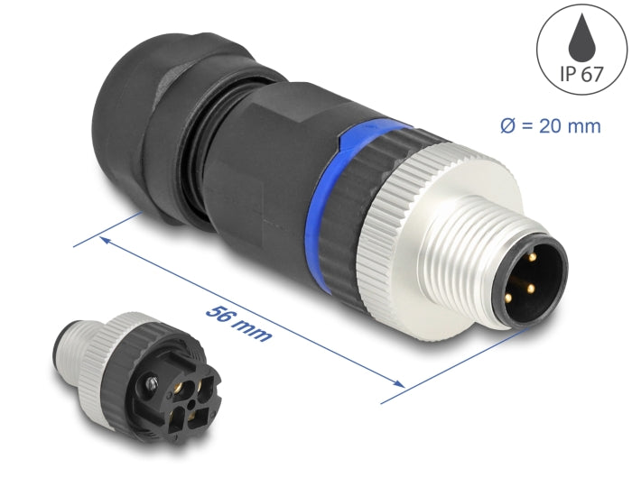 Delock 60533 M12 Connector A-Coded 4 Pin Male For Mounting