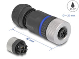 Delock 60536 M12 Connector A-Coded 4 Pin Female For Mounting With