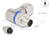 Delock 60540 M12 Connector A-Coded 4 Pin Male For Mounting 90° Angled Metal