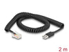 Delock 90602 Rj50 To Usb 2.0 Type-A Coiled Cable 2 M