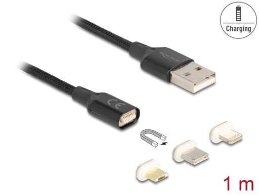 Delock 88165 Magnetic Usb Charging Cable Set For 8 Pin Lightning™