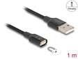 Delock 88167 Magnetic Usb Charging Cable Black 1 M