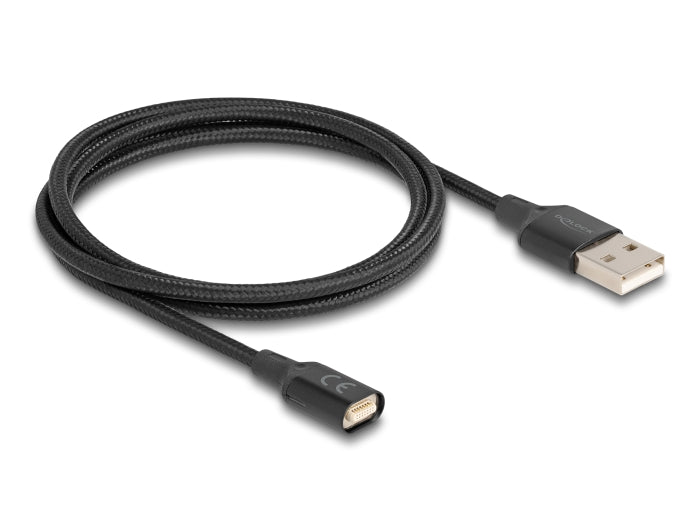 Delock 88167 Magnetic Usb Charging Cable Black 1 M