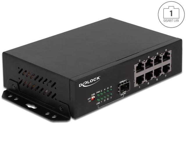 Delock 87708 Gigabit Ethernet Switch 8 Port + 1 Sfp