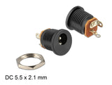 Delock 65503 Installation Socket Dc 2.1 X 5.5 Mm Soldering Version