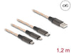 Delock 88158 Usb Rgb Charging Cable 3 In 1 Type-A To Lightning™