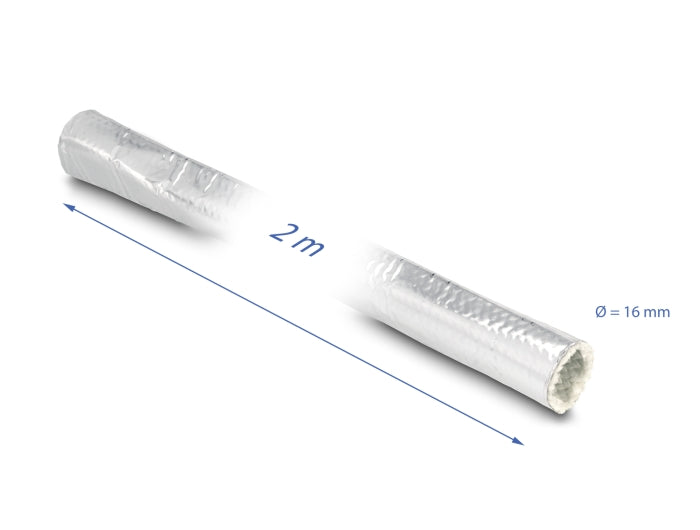 Delock 19003 Cable Sleeve Made Of Glass Fiber And Aluminium 2 M X 16 Mm