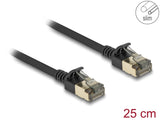 Delock 80337 Rj45 Network Cable Cat.8.1 F/Ftp Slim Pro 0.25 M Black