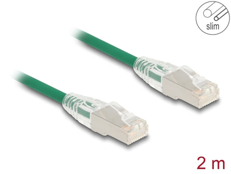 Delock 80366 Rj45 Network Cable Cat.6A Plug To Plug With Curved Latch