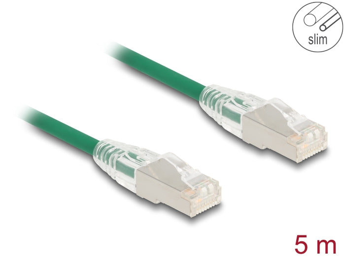 Delock 80368 Rj45 Network Cable Cat.6A Plug To Plug With Curved Latch