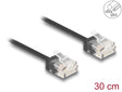 Delock 80369 Rj45 Network Cable Cat.6 Utp Ultra Slim 0.3 M Black