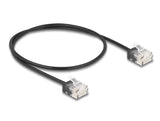 Delock 80370 Rj45 Network Cable Cat.6 Utp Ultra Slim 0.5 M Black