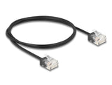 Delock 80371 Rj45 Network Cable Cat.6 Utp Ultra Slim 1 M Black With Short Plugs