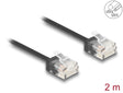 Delock 80372 Rj45 Network Cable Cat.6 Utp Ultra Slim 2 M Black With Short Plugs