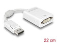 Delock 61765 Adapter Displayport 1.1 Male > Dvi Female Passive White