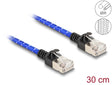 Delock 80375 Rj45 Network Cable With Braided Coating Cat.6A U/Ftp Slim 0.3 M