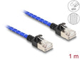 Delock 80377 Rj45 Network Cable With Braided Coating Cat.6A U/Ftp Slim 1 M Blue