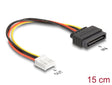 Delock 66608 Sata Power Cable 15 Pin Plug To 1 X Floppy 4 Pin Female 15 Cm