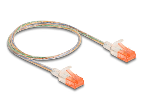 Delock 80352 Rj45 Network Cable Cat.6A U/Utp Slim 0.5 M Transparent