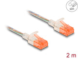 Delock 80354 Rj45 Network Cable Cat.6A U/Utp Slim 2 M Transparent