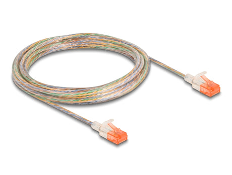 Delock 80356 Rj45 Network Cable Cat.6A U/Utp Slim 5 M Transparent