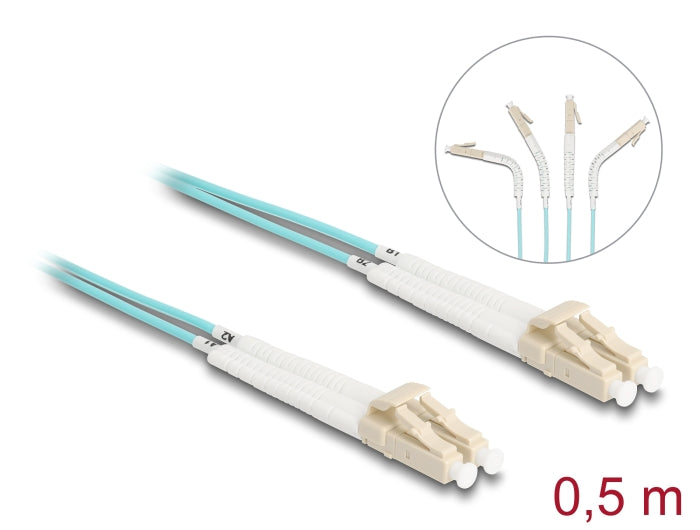 Delock 88078 Optical Fiber Cable Lc Duplex To Lc Duplex