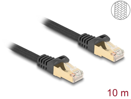 Delock 80322 Rj45 Network Cable With Braided Jacket Cat.6A S/Ftp Plug