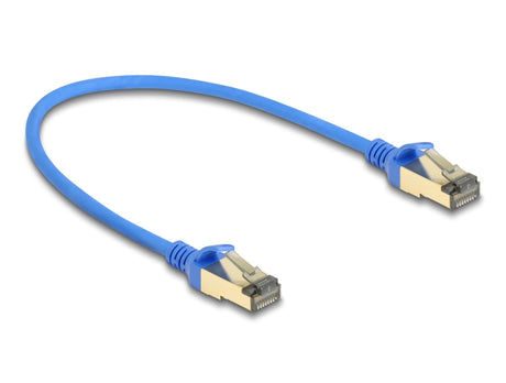 Delock 80331 Rj45 Network Cable Cat.8.1 F/Ftp Slim 0.3 M Blue