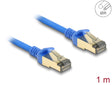 Delock 80333 Rj45 Network Cable Cat.8.1 F/Ftp Slim 1 M Blue