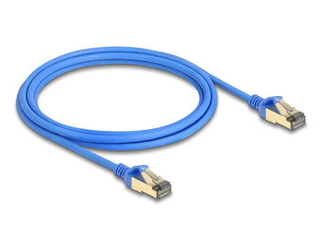 Delock 80334 Rj45 Network Cable Cat.8.1 F/Ftp Slim 2 M Blue