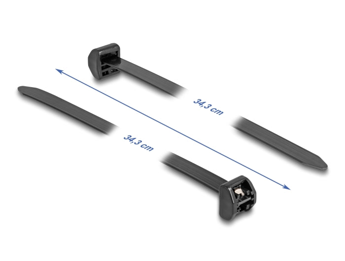 Delock 19727 Cable Tie With Metal Tab L 343 X W 12.7 Mm 10 Pieces Black