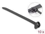 Delock 19728 Cable Tie With Metal Tab L 406 X W 12.7 Mm 10 Pieces Black