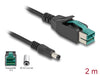 Delock 80496 Poweredusb Cable Male 12 V To Dc 5.5 X 2.5 Mm Male 2 M