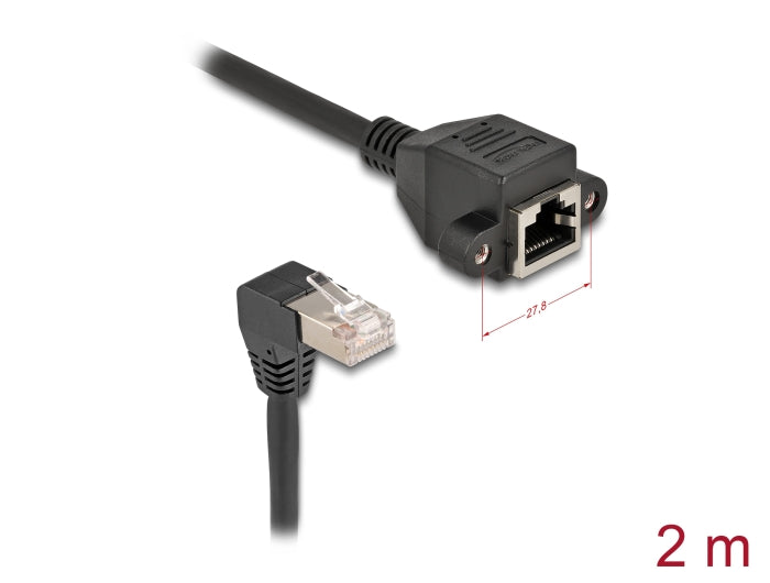 Delock 80312 Network Extension Cable S/Ftp Rj45 Plug 90° Angled