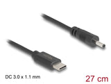 Delock 85403 Usb Type-C™ Power Cable To Dc 3.0 X 1.1 Mm Male 27 Cm