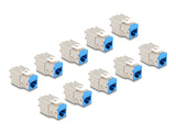 Delock 88113 Keystone Modul Rj45 Jack To Lsa Cat.6A Toolfree Blue Set 10 Pieces