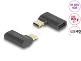 Delock 60245 Usb Adapter 40 Gbps Usb Type-C™ Pd 3.1 240 W Male To Female Angled