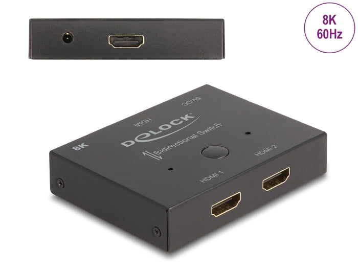 Delock 18776 Hdmi 2 - 1 Switch Bidirectional 8K 60 Hz