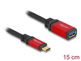 Delock 60172 Usb 10 Gbps Adapter Usb Type-C Male To Usb Type-A Female 15 Cm Red