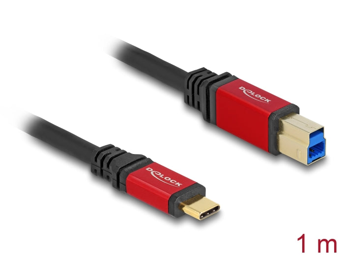 Delock 80612 Usb 5 Gbps Cable Usb Type-C™ Male To Usb Type-B Male 1 M Red Metal