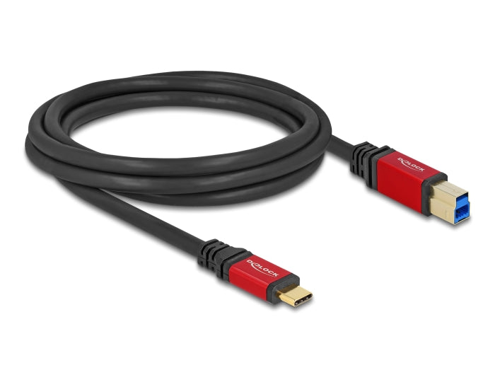 Delock 80613 Usb 5 Gbps Cable Usb Type-C™ Male To Usb Type-B Male 2 M Red Metal